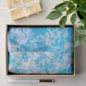 Blauw en wit oppervlak van de ijsplaneet tissuepapier (Geschenk)