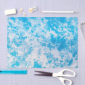 Blauw en wit oppervlak van de ijsplaneet tissuepapier (Craft)
