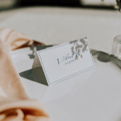 Blauw en wit oude geld bruiloft plaats kaarten