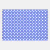 Blauw en wit overeenkomende gestippelde patronen inpakpapier vel (Voorkant 3)