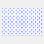 Blauw en wit overeenkomende gestippelde patronen inpakpapier vel (Voorkant 2)