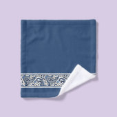Blauw en wit paisley bad handdoek (Wasdoekje)
