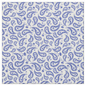  Blauw en Wit Paisley Pattern Stof (Swatch)