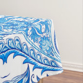 Blauw en wit paisleypatroon tafelkleed (Voorbeeld)