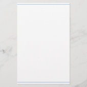 Blauw en Wit Palm Palmetto Boom Monogram Briefpapier (Achterkant)