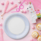 Blauw en wit papieren bordje (Feest)