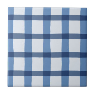 Blauw en wit patroon tegeltje
