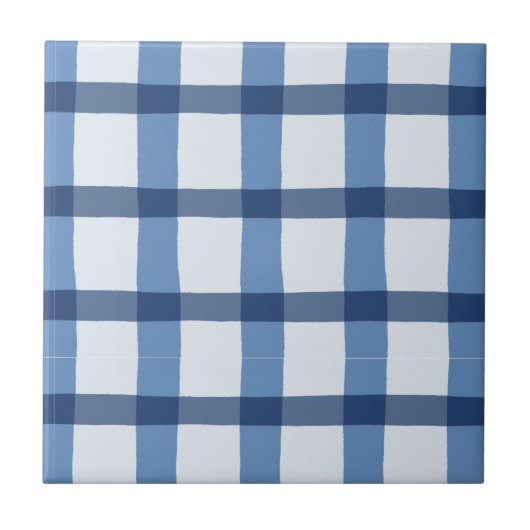 Blauw en wit patroon tegeltje (Voorkant)