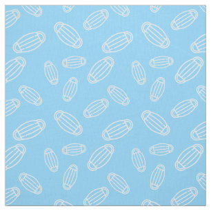 Blauw en wit patroon van medisch masker stof
