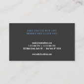 Blauw en wit  patroon voor bakkerij, voedsel visitekaartje (Achterkant)