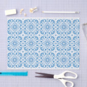 Blauw en wit Patroonpapier Tissuepapier (Craft)