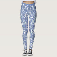 Blauw en wit pauw ontwerp