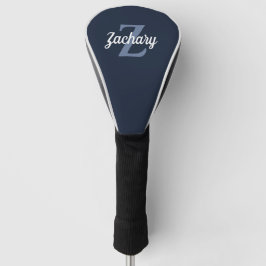 Blauw en Wit Persoonlijk Monogram Golfheadcover