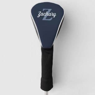 Blauw en Wit Persoonlijk Monogram Golfheadcover