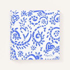 Blauw en wit "Pip" 8,5 x 8,5 inch spiral Notitiebo Notitieboek