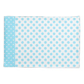 Blauw en Wit Polka Dot Kussen Hoesje Kussensloop (Achterkant)