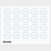 Blauw en wit Polka Dot Save The Date Stickers (Vel)