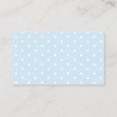 Blauw en Wit Polka DotBaby Douche Luier Raffle Informatiekaartje (Achterkant)