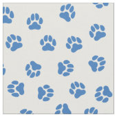 Blauw en Wit Poot Print Stof (Close Up)