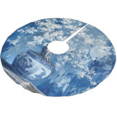 Blauw en wit Porselein China Chinoiserie Cherry Kerstboom Rok (Gekanteld)