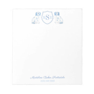Blauw en wit porseleinen honden Staffordshire mono Notitieblok