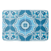 💙 Blauw en wit Porto Azulejos, Badmat (Voorkant)