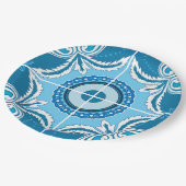 💙 Blauw en wit Porto Azulejos, Papieren Bordje (Gekanteld)