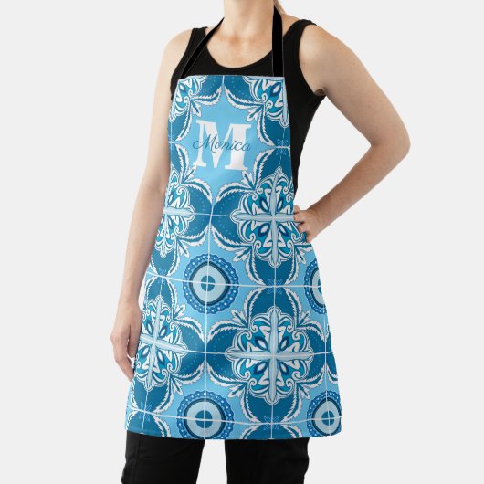 💙 Blauw en wit Porto Azulejos, Schort (Insitu)