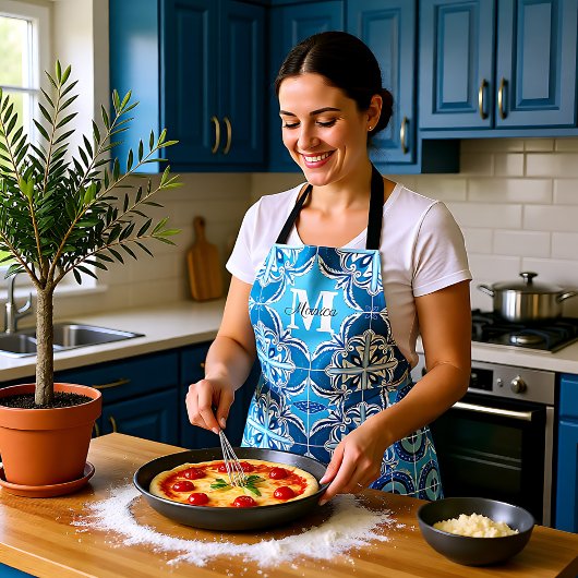 💙 Blauw en wit Porto Azulejos, Schort