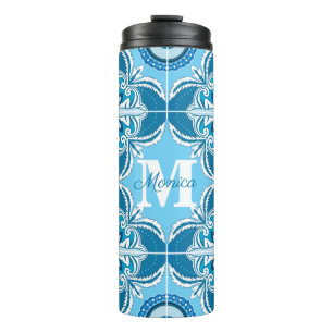 💙🤍Blauw en wit Porto Azulejos,  Thermosbeker