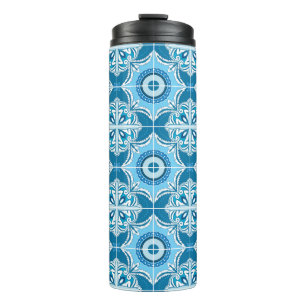 💙🤍Blauw en wit Porto Azulejos,  Thermosbeker