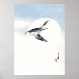 Blauw en Wit Poster