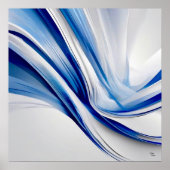 Blauw en wit poster (Voorkant)