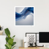 Blauw en wit poster (Thuiskantoor)