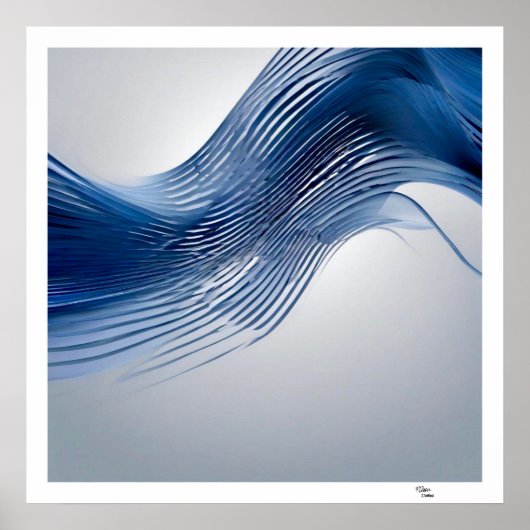 Blauw en wit poster (Voorkant)