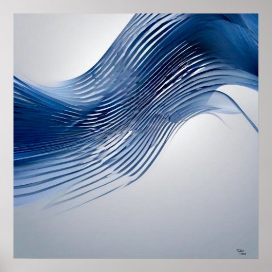 Blauw en wit poster (Voorkant)