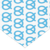 Blauw en wit Pretzel Patroon Duits Oktoberfest Tafelkleed (Gekanteld)
