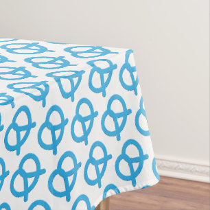 Blauw en wit Pretzel Patroon Duits Oktoberfest Tafelkleed