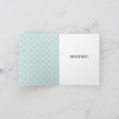 Blauw en Wit Quatrefoil Dank U Bedankkaart (Binnen)