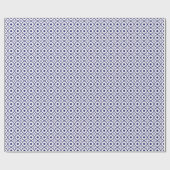Blauw en wit Quatrefoil patroon Cadeaupapier (Vlak)