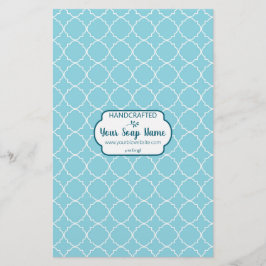 Blauw en wit Quatrefoil-witboek