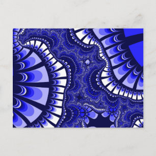 Blauw en Wit Remix Briefkaart