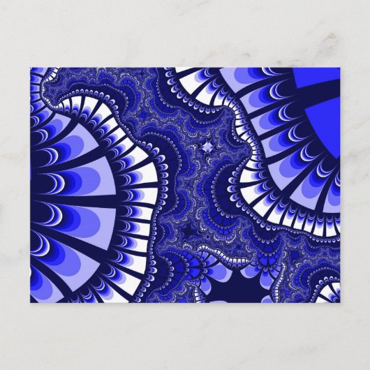 Blauw en Wit Remix Briefkaart (Voorkant)