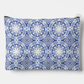 Blauw en wit repeterend ontwerp met ritssluiting etui (Achterkant)