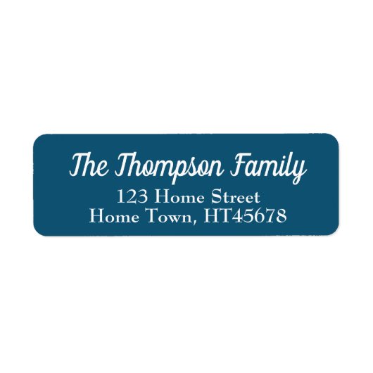 Blauw en Wit Retouradres Etiket (Voorkant)