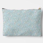 Blauw en Wit Romantisch Bloemen Bruidsmeisje Etui (Achterkant)