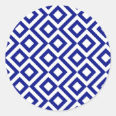 Blauw en wit ronde sticker (Voorkant)