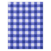 Blauw en wit ruitjespatroon met vette strepen tafelkleed (Voorkant)