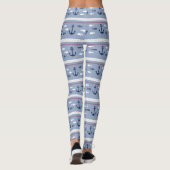 Blauw en wit scheepsanker legging (Achterkant)