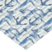 Blauw en wit scheepsanker tafelkleed (Gekanteld)